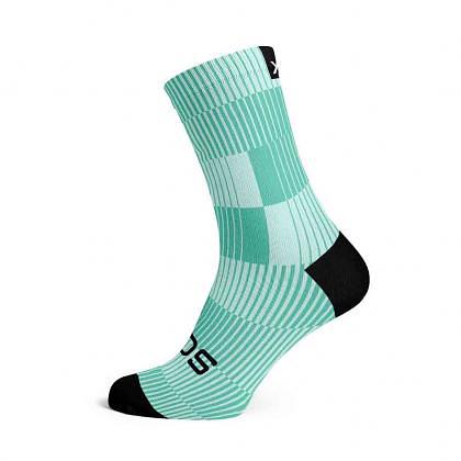 Sox Footwear Slight Turquoise Minimalist Crew Unisex Multi Sport Socks (Print)
