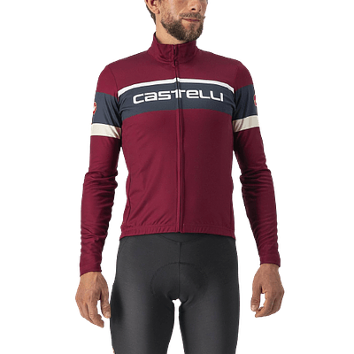 Castelli Passista Mens Cycling Jersey (Bordeaux/Savile Blue-Chalk)