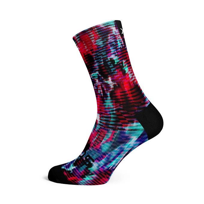 Sox Footwear Ripple Casual Crew Unisex Multi Sport Socks (Print)