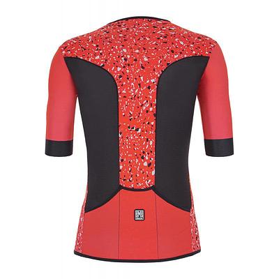 Santini Sleek Pietra Aero Mens Triathlon Jersey (Granatina)