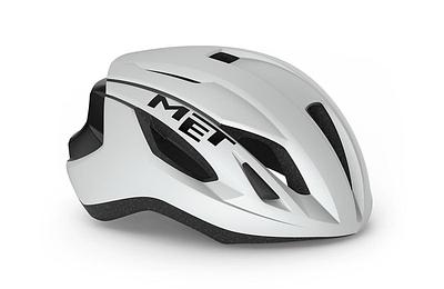 MET Strale Road Cycling Helmet (White Black)