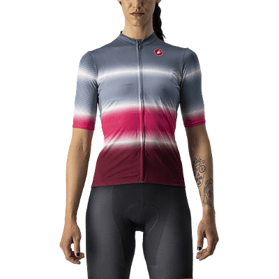 Castelli Dolce Women's Cycling Jersey (Light Steel Blue/Bordeaux)