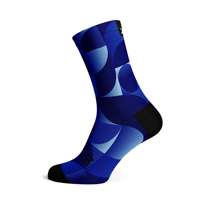 Sox Footwear Royal Blue Casual Crew Unisex Multi Sport Socks (Print)