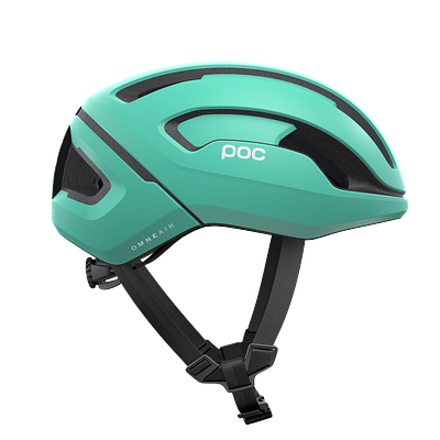 POC Omne Air Spin Road Cycling Helmet (Uranium Black/Fluorite Green Matt)