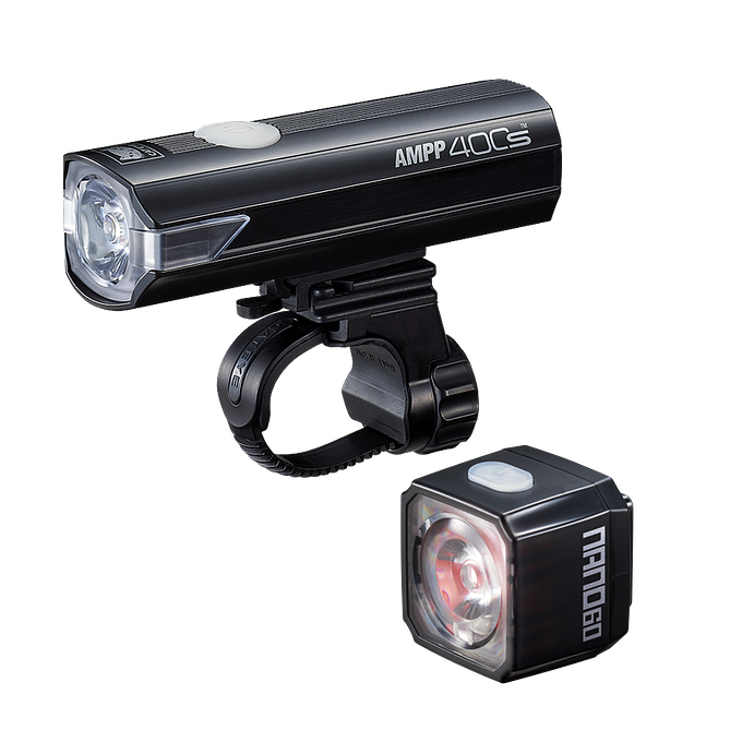 Cateye AMPP 400S and NANO 60 Combo Light (Black)