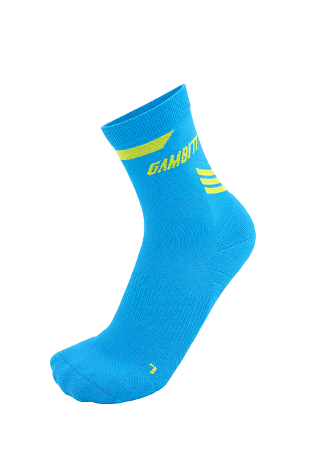 Gambitt Distance Short Unisex Compression Socks (Electric Blue/Green)