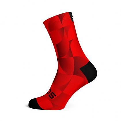 Sox Footwear Solid Red Casual Crew Unisex Multi Sport Socks (Print)