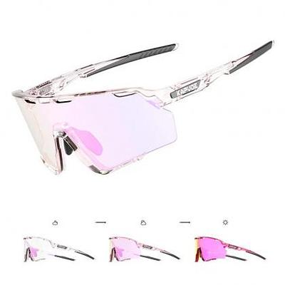 Kapvoe X170 Color Changing Sport Sunglasses (Pink/White)