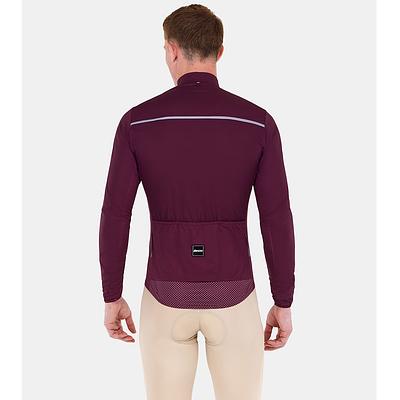 Santini Ready To Ride Wind Cycling Jacket (Burgundy)
