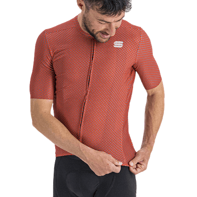 Sportful Checkmate Mens Cycling Jersey (Chilli Red Malives)
