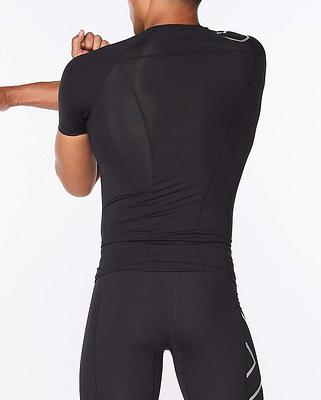 2XU MA6399A Core Short Sleeve Men's Compression Top (Black Silver)