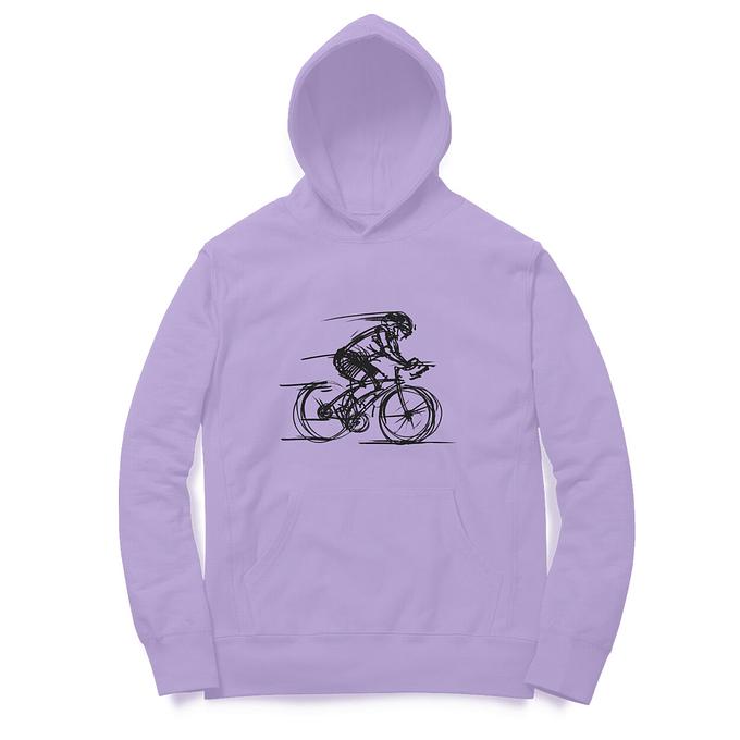 Sport Canvas Bike Sketch Regular Fit Unisex Hoodie