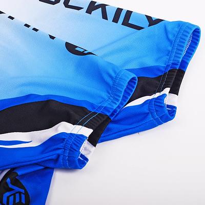 Nuckily MA002 Mens Cycling Jersey (White/Blue)