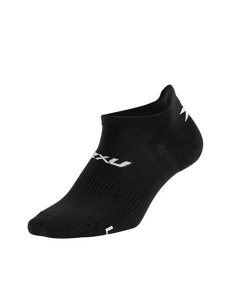 2XU UQ6551E Ankle Unisex Running Socks - Pack of 3 (Black/White)