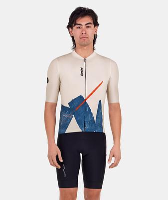 Santini Note Men's Cycling Jersey (Beige)