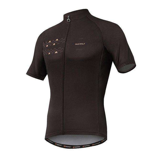 Nuckily MA032 Men's Cycling Jersey (Dark Brown)