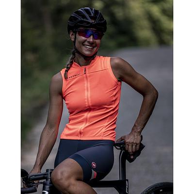 Castelli Prima Women's Cycling Bibshorts (Dark Steel Blue/Brilliant Pink)