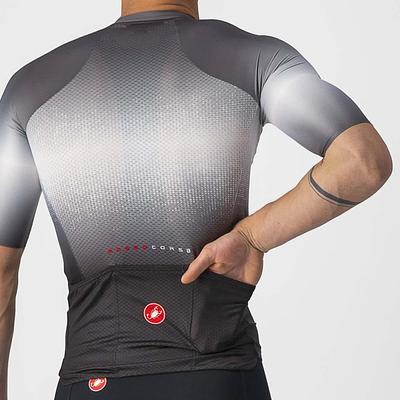 Castelli Aero Race 6.0 Mens Cycling Jersey (Light Black/Dark Gray)