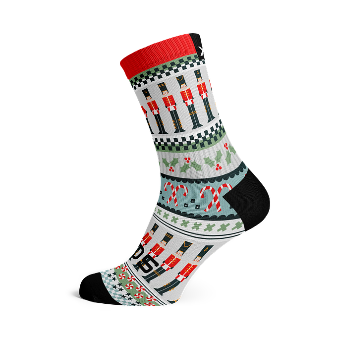 Sox Footwear Holly Jolly Nutcracker Crew Unisex Multi Sport Socks (Print)