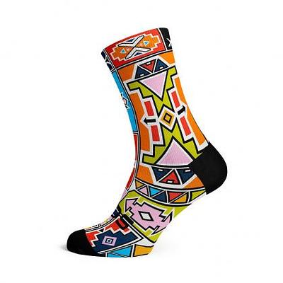 Sox Footwear Ndebele Heritage Crew Unisex Multi Sport Socks (Print)