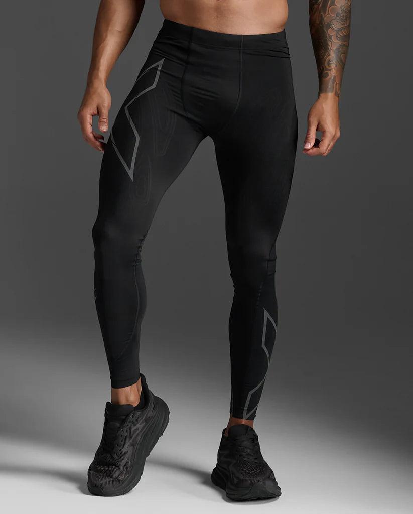 2XU MA5305B Light Speed Men's Compression Tights (Black/Black Reflective)