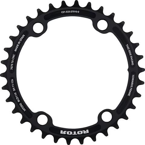 Rotor Shimano Dura Ace/Ultegra R9200/R8100 NoQ 12 Speed Chainring (Black)