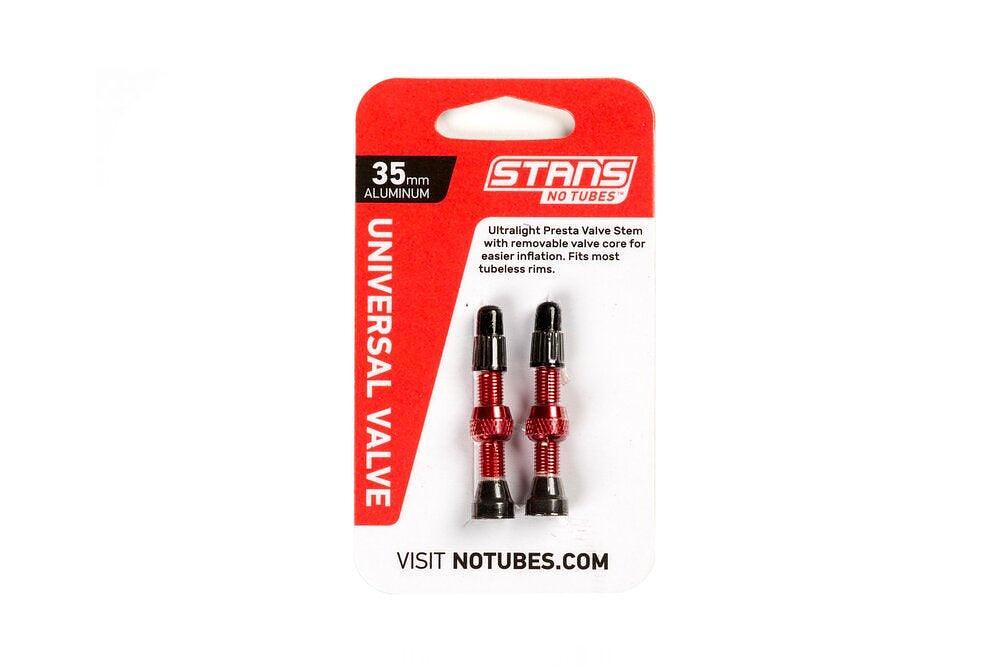 Stans NoTubes Universal Presta Valve Stem Pair (Red)