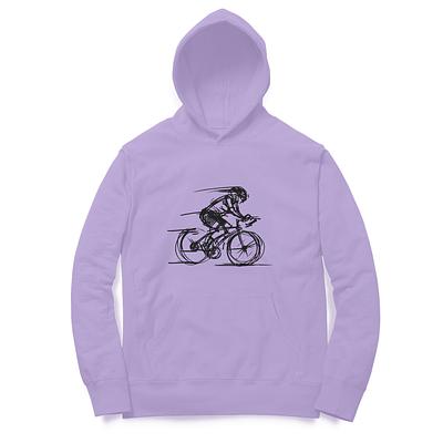Sport Canvas Bike Sketch Regular Fit Unisex Hoodie