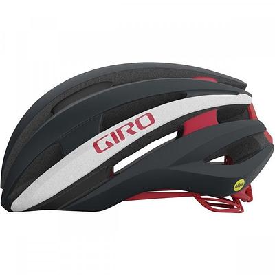 Giro Synthe MIPS II Road Cycling Helmet (Matte Portaro Grey/White/Red)