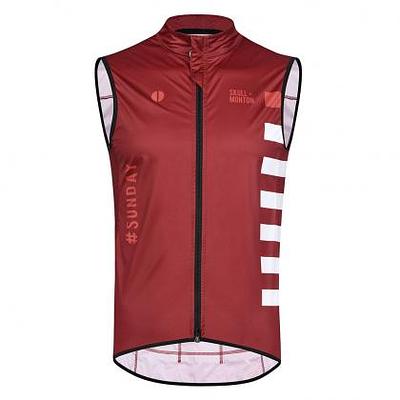 Monton Sunday Windproof Unisex Cycling Vest (Red Purple)