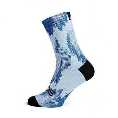 Sox Footwear Blue Gravel Crew Unisex Multi Sport Socks (Print)
