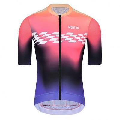 Monton Urban Plus Cardin Men's Cycling Jersey (Pink/Purple)