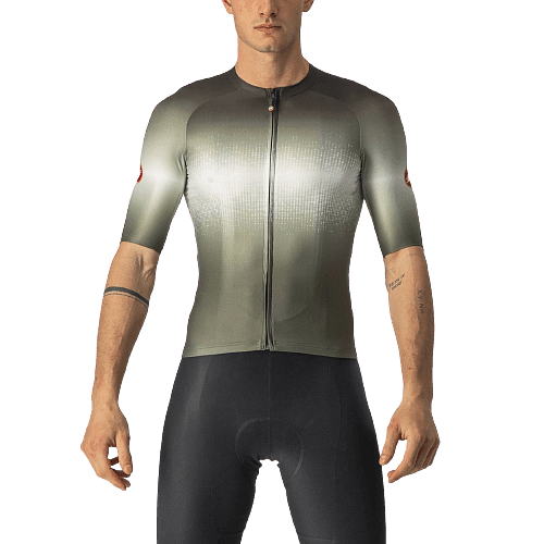Castelli Aero Race 6.0 Mens Cycling Jersey (Military Green/Light Black)