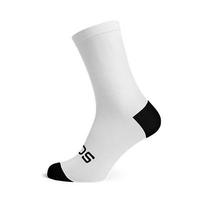 Sox Footwear Solid White Casual Crew Unisex Multi Sport Socks (Print)