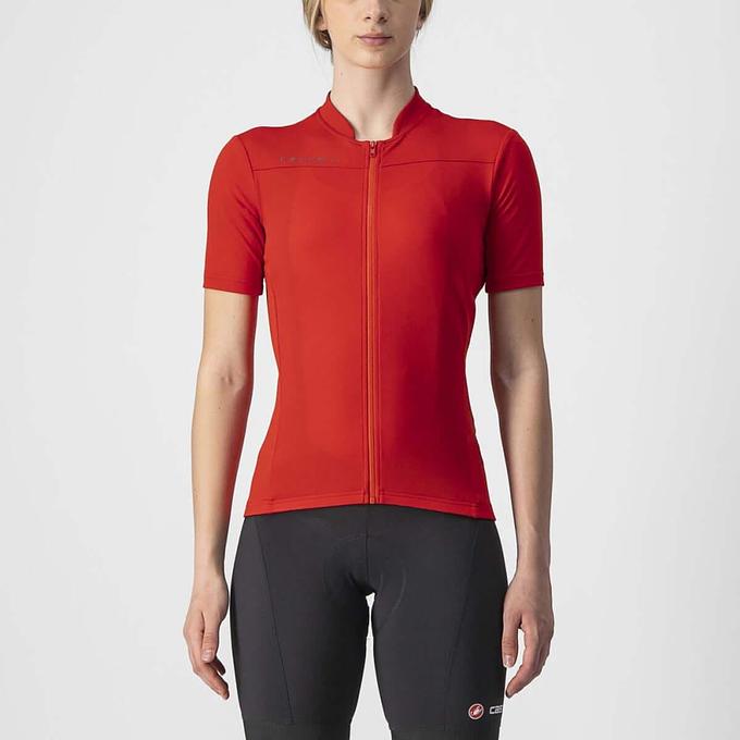 Castelli Anima 3 Women's Cycling Jersey (Red/Black)