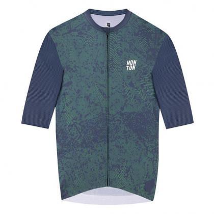 Monton Topography Men's Cycling Jersey (Forest Blue)