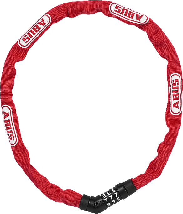 ABUS Steel O Chain 4804C Chain Lock (Red)