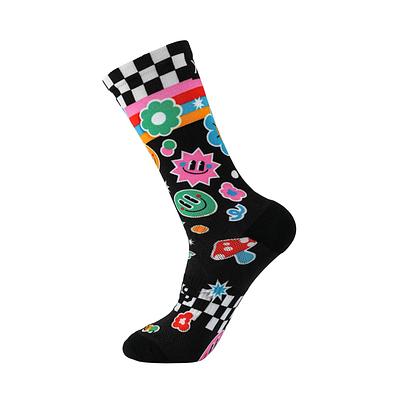 Sox Footwear Sticker Casual Crew Unisex Multi Sport Socks (Print)