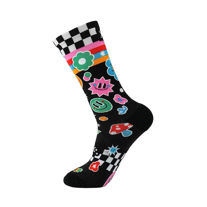 Sox Footwear Sticker Casual Crew Unisex Multi Sport Socks (Print)