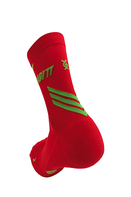 Gambitt Distance Short Unisex Compression Socks (Red/Green)