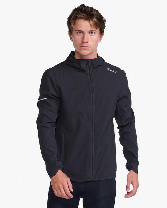 2XU MR6858A Aero Men's Cycling Jacket (Black/Silver)