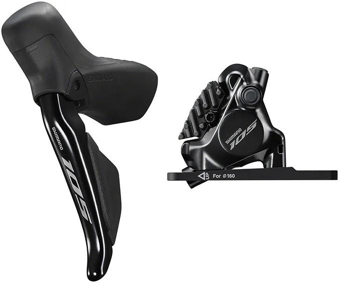 Shimano 105 ST-R7170/ BR-R7170 Flat Mount Hydraulic Disc Brake (Black)