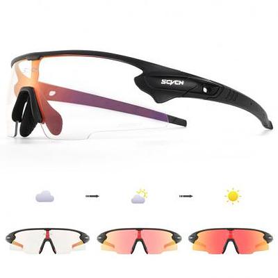 Kapvoe Scvcn S2 Photochromic Sport Sunglasses (Red/Black)