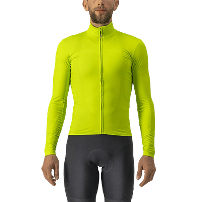 Castelli Pro Thermal Mid LS Mens Cycling Jersey (Electric Lime)
