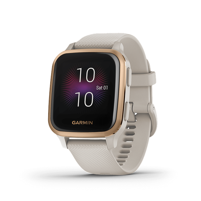 Garmin Venu Sq Music Edition Smart Watch (Light Sand/Rose Gold)