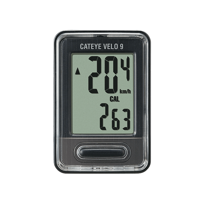 Cateye Velo 9 Cyclocomputer (Black)