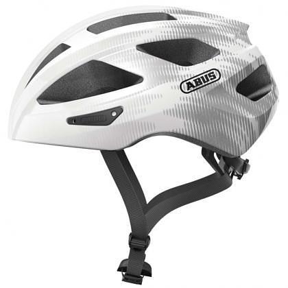 [Open Box] Abus Macator Road Cycling Helmet (White Silver)