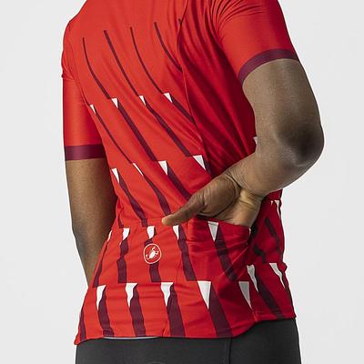 Castelli Pendio Women's Cycling Jersey (Red/Bordeaux White)