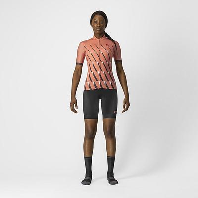Castelli Pendio Women's Cycling Jersey (Blush/Dark Gray-White)