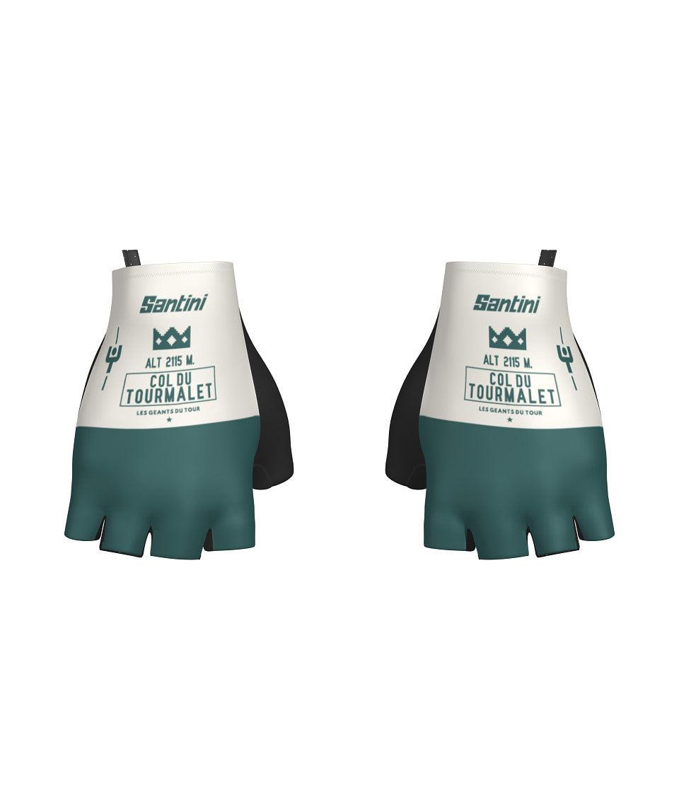 Santini MJ COL DU Tourmalet Unisex Cycling Gloves (Green)